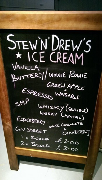 Ice cream blackboard